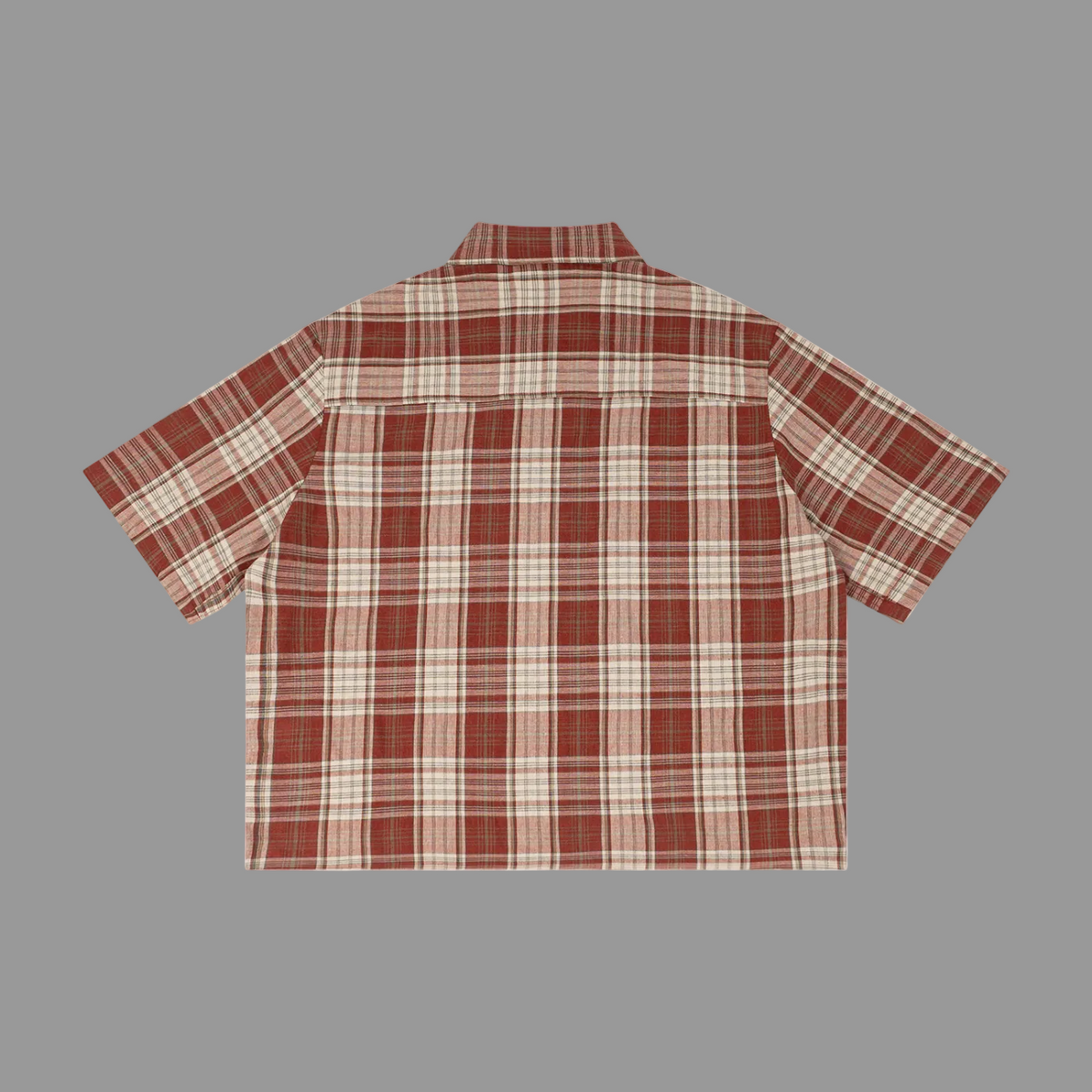 Unisex Plaid Boxy Short Sleeve Shirt