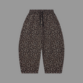Unisex Leopard Barrel Leg Sweatpants