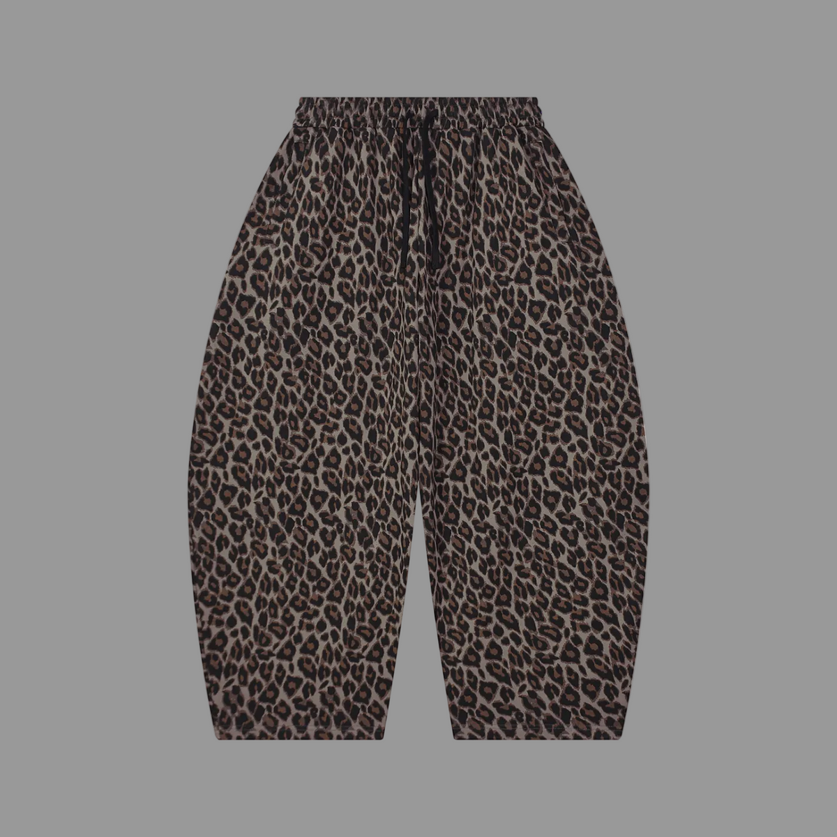 Unisex Leopard Barrel Leg Sweatpants